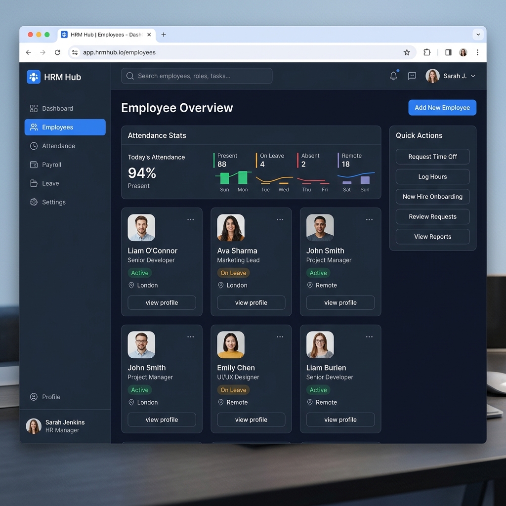HRM Platform Dashboard